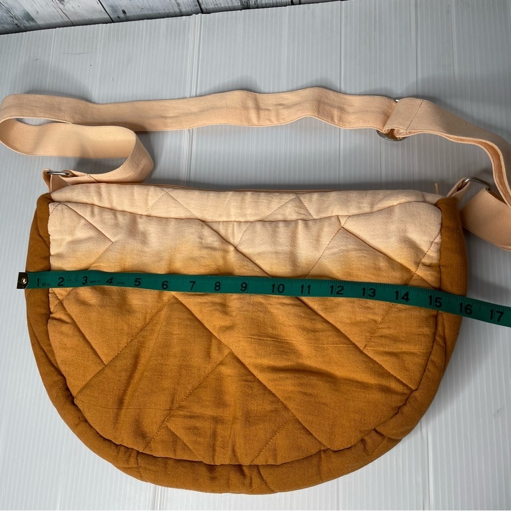 World Market Ombré Brown/Orange Quilted Crossbody Purse - Picture 4 of 8
